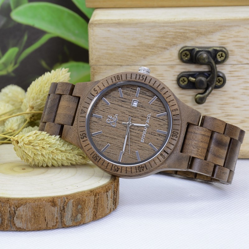 EPIPHANY & CO. WOOD TIMEPIECES WALNUT